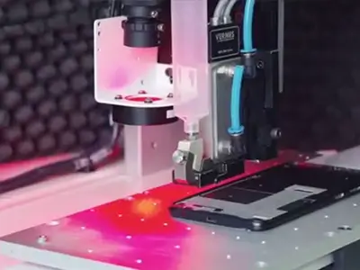 在线式点胶机工作图